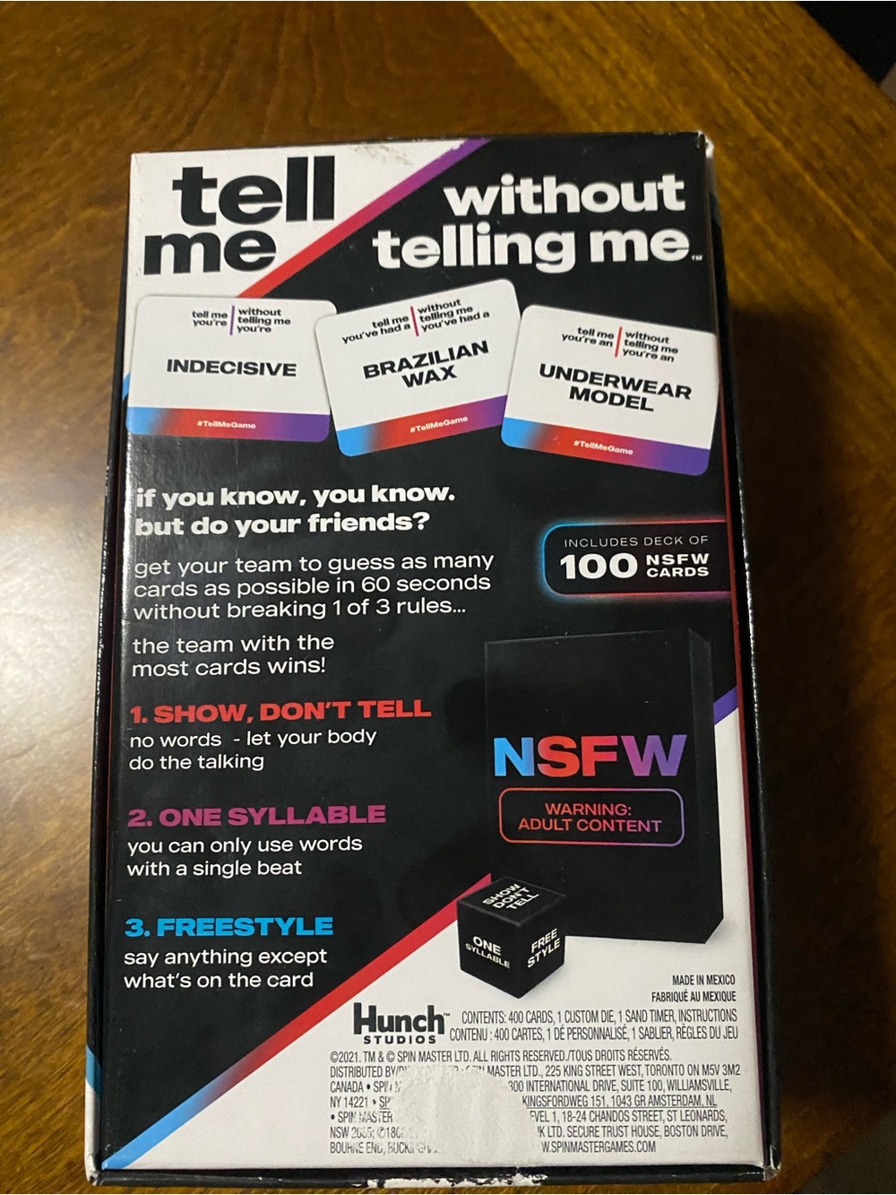 Tell Me Without Telling Me - The Adult Party Game - Picture 2 of 5